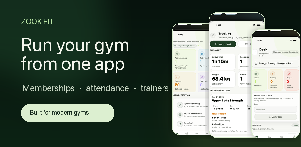 Member apps. Member daily workflows — QR check-in, workout plans, progress tracking, and shop pickup — live on iOS and Android.